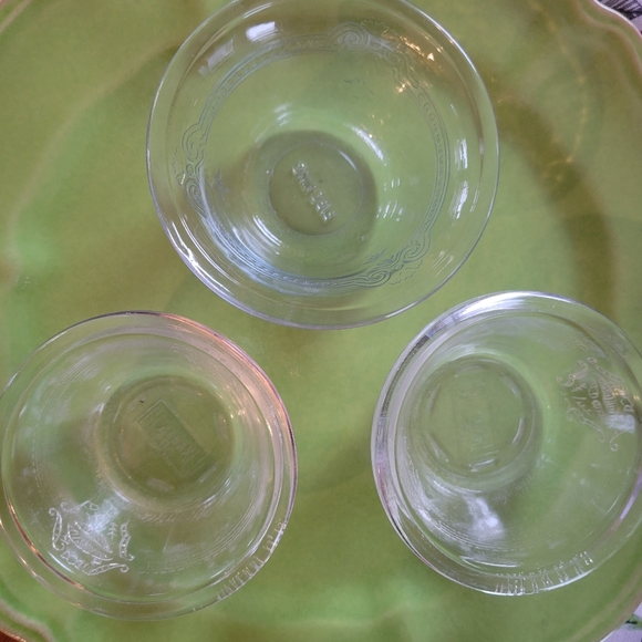 Vintage Ramekin Custard Dishes ~  Fire King (blue) &  GlasBake (2-clear)~ Salsa - Picture 9 of 9